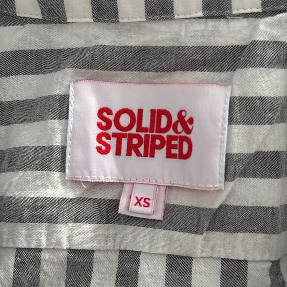 Solid & Striped Women’s Extra Small Cover Up Casual Button Down Shirt Stripes - Picture 5 of 6